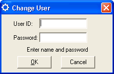 Change User dialogue box