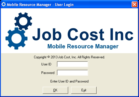 Mobile Resource Manager - User Login