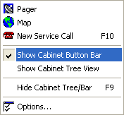 Show Cabinet Button Bar menu line