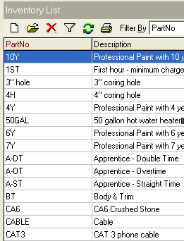 Inventory List