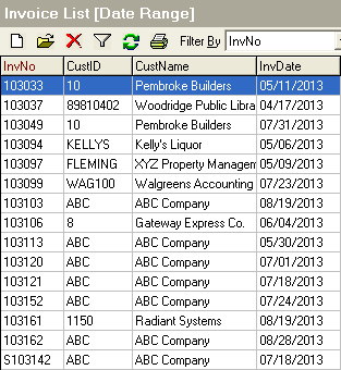 Invoice List [Date Range]