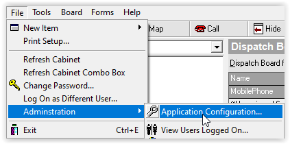 File > Administration > Application Configuration
